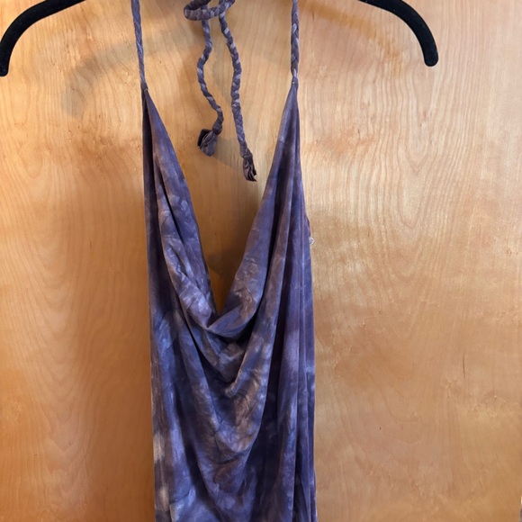 Fusion threads collective purple dye halter maxi dress - Picture 2 of 5